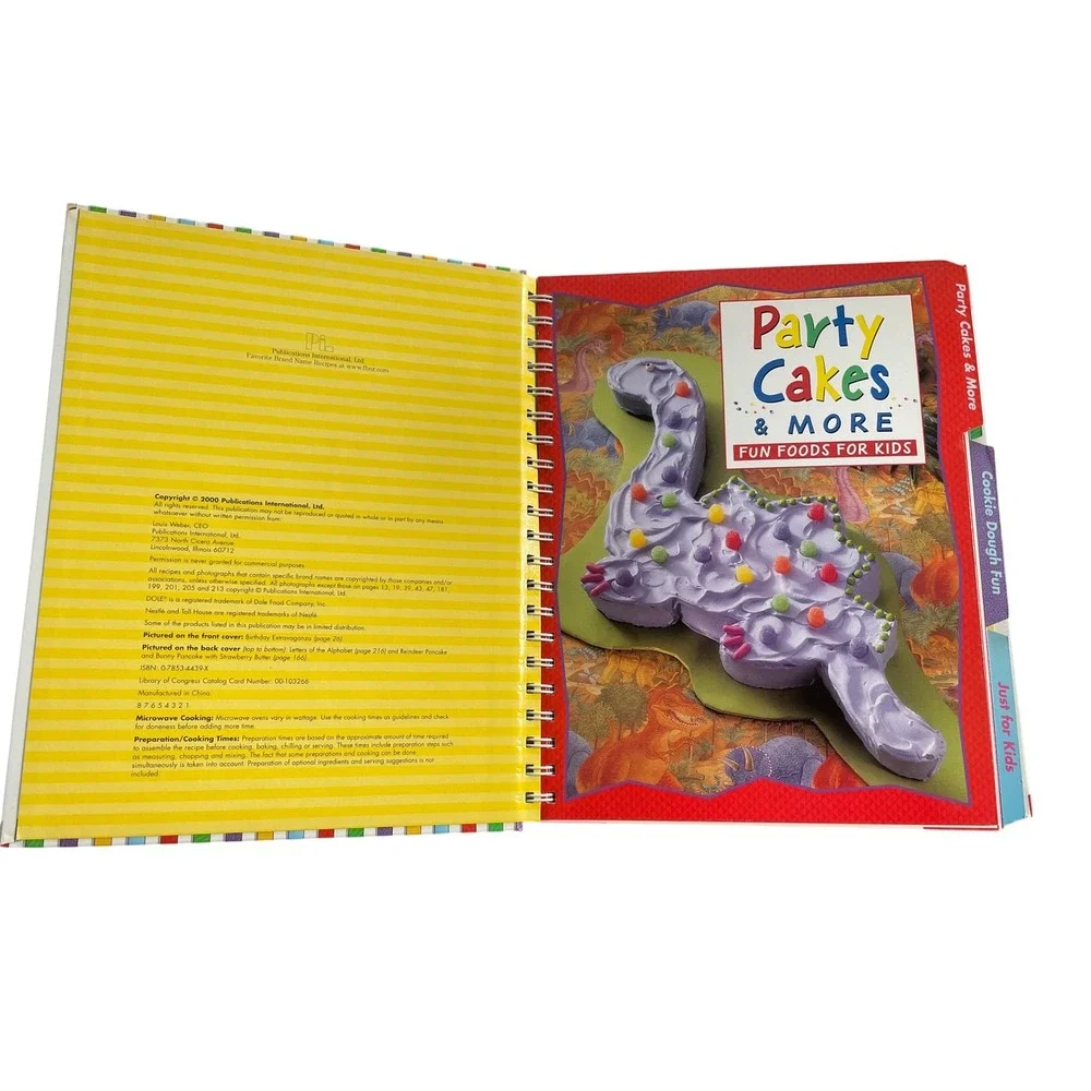 Cooking for Kids Collection 3 Cookbooks in 1 Party Cakes Cookie Dough Fun Book